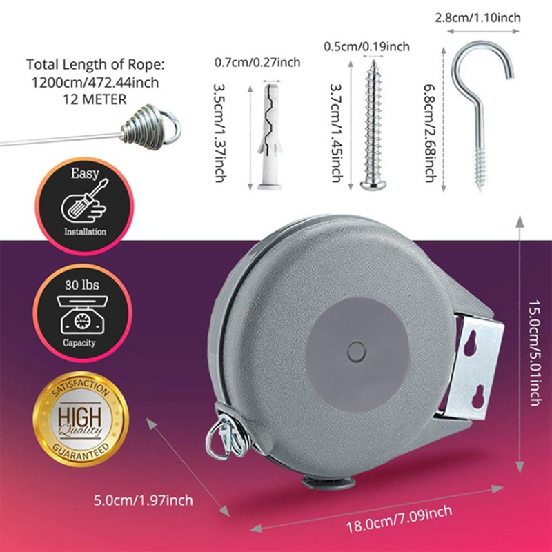 Retractable Clothesline,Heavy  - Laundry recension och pris
