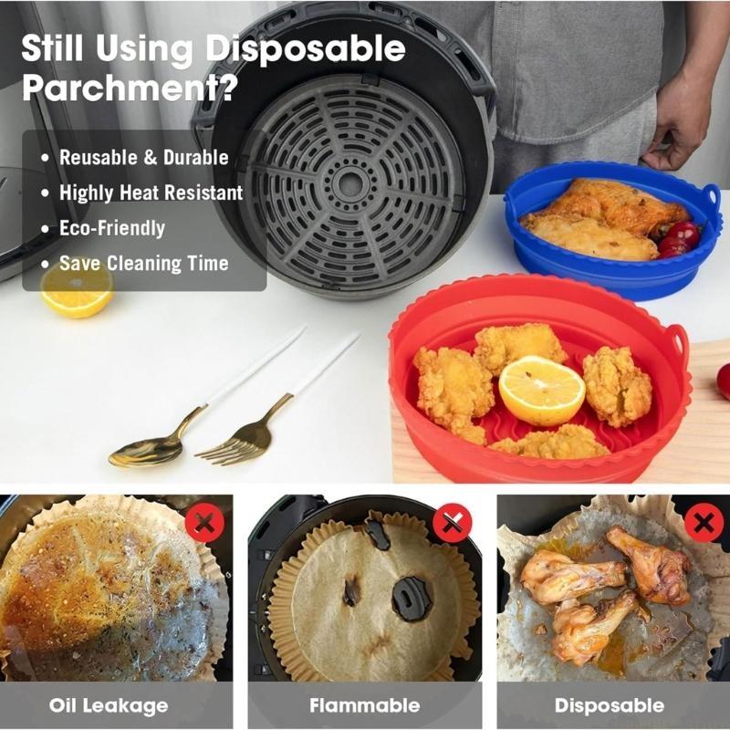 D0AB 2-Pack Air Fryer Silicone - Air Fryer Silicone Pot Liner recension och pris