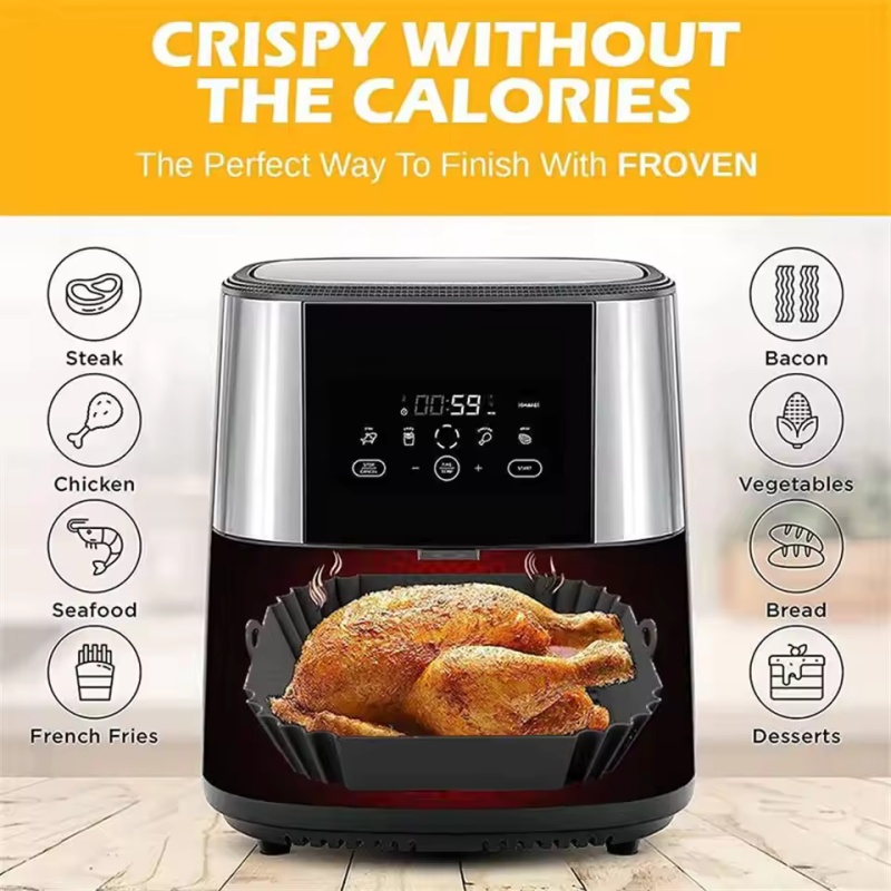 1pc Silicone Air Fryer Pot Tra - Air Fryer Silicone Pot Liner recension och pris